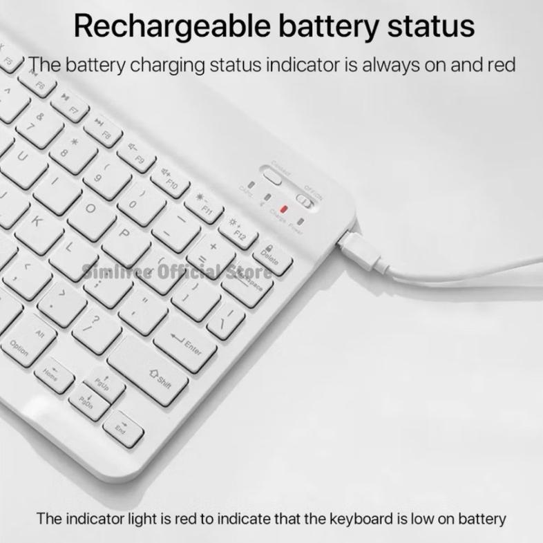 Wireless Bluetooth Keyboard + Mouse Set Combo USB Office Silent Click Nirkabel Mini Keyboard Logitec