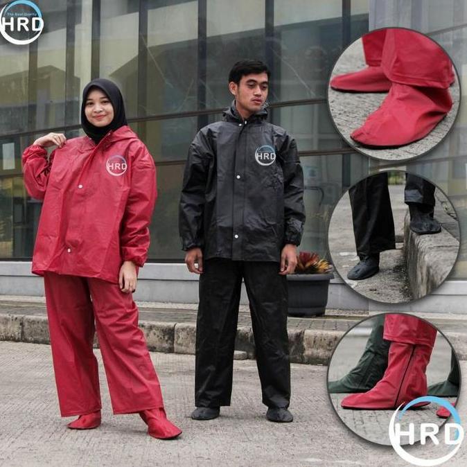 Thebest- Promo Jas Hujan Pria Wanita Hrd Lengkap Jas Sepatu