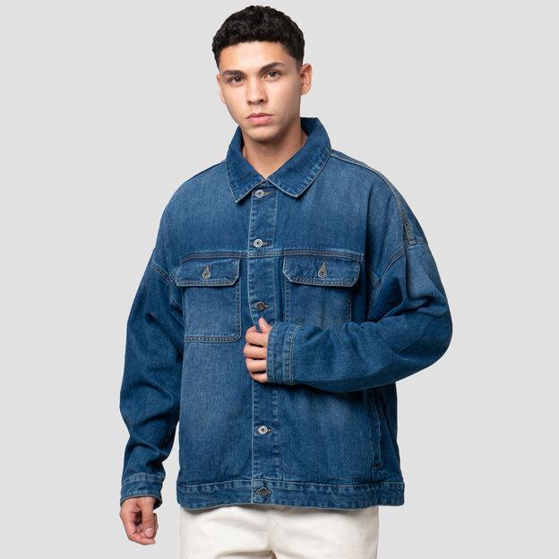 BIG SALE Nevada Big Pocket Trucker Jaket Denim Pria 123038696