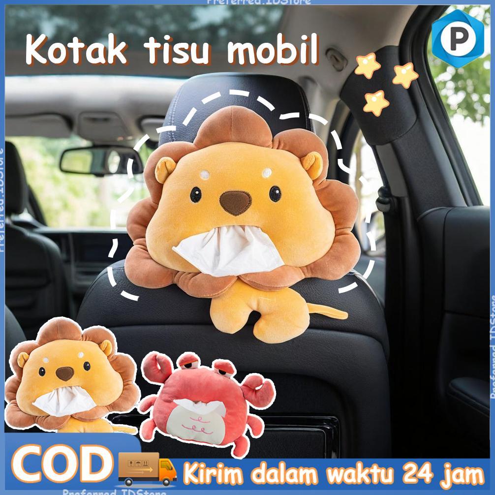Kotak Tisu Boneka Tempat Tisu Mobil Mainan Boneka Kotak Sandaran Tangan Kartun Lucu