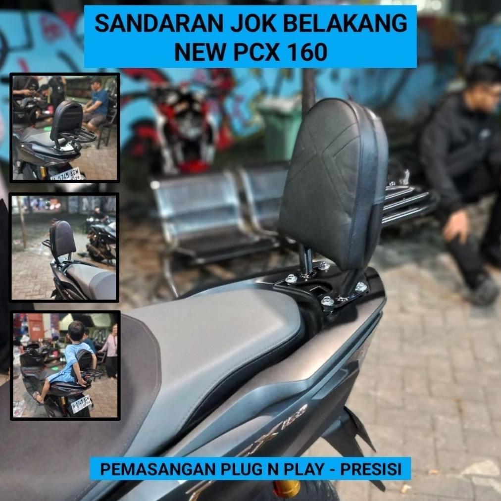 COD Sandaran Jok Belakang New PCX 160 ABS CBS Roadsync Busa Tebal Empuk / Back Rest PCX / Sandaran P