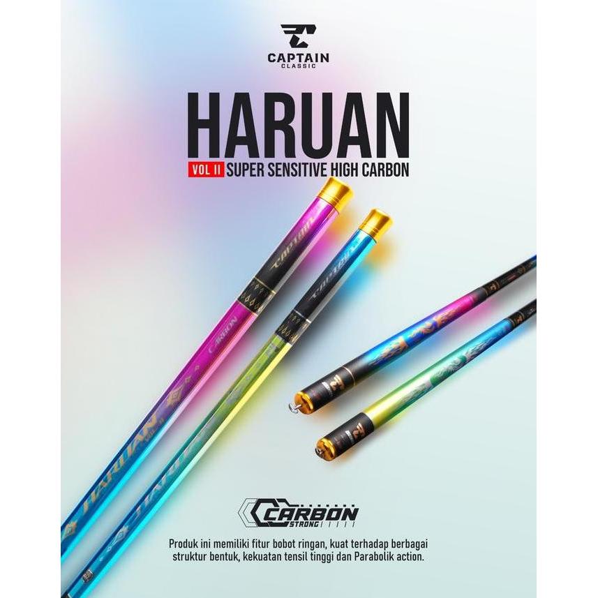 Termurah Tegek Captain, Tegek Carbon Captain Haruan Volume 2, 3,6M 4,5M 5,4M 6,3M Motif Batik Carbon