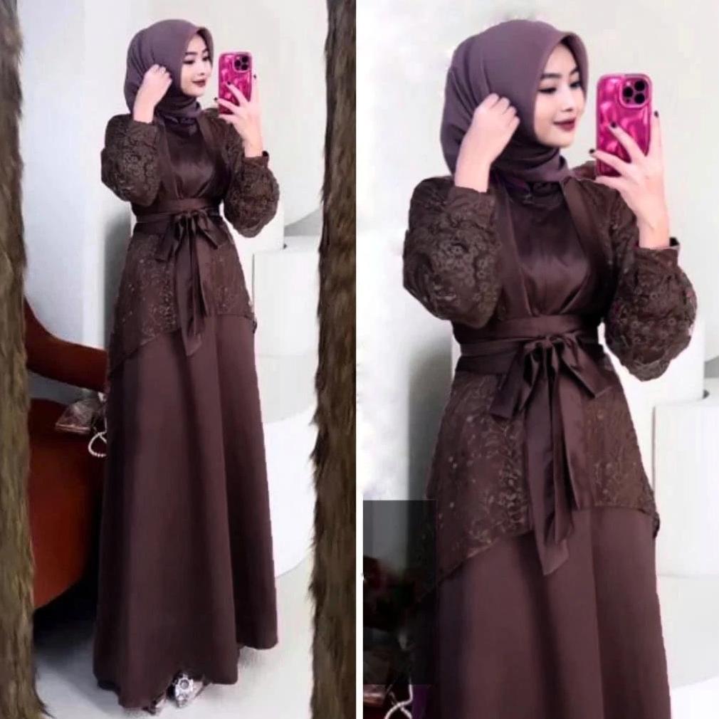 NEW NAYERA OUTFIT - VELOXA SATIN SILK BRIDESMAID DRESS GAMIS PESTA KONDANGAN SIMPLE ELEGANT