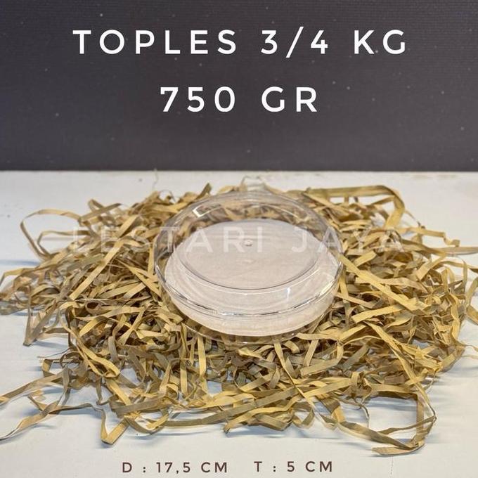 (12 PCS) Toples Kue Kering / Toples Nastar / Toples Diamond 3/4 kg Toples Bulat 750 gr Untuk Cookies