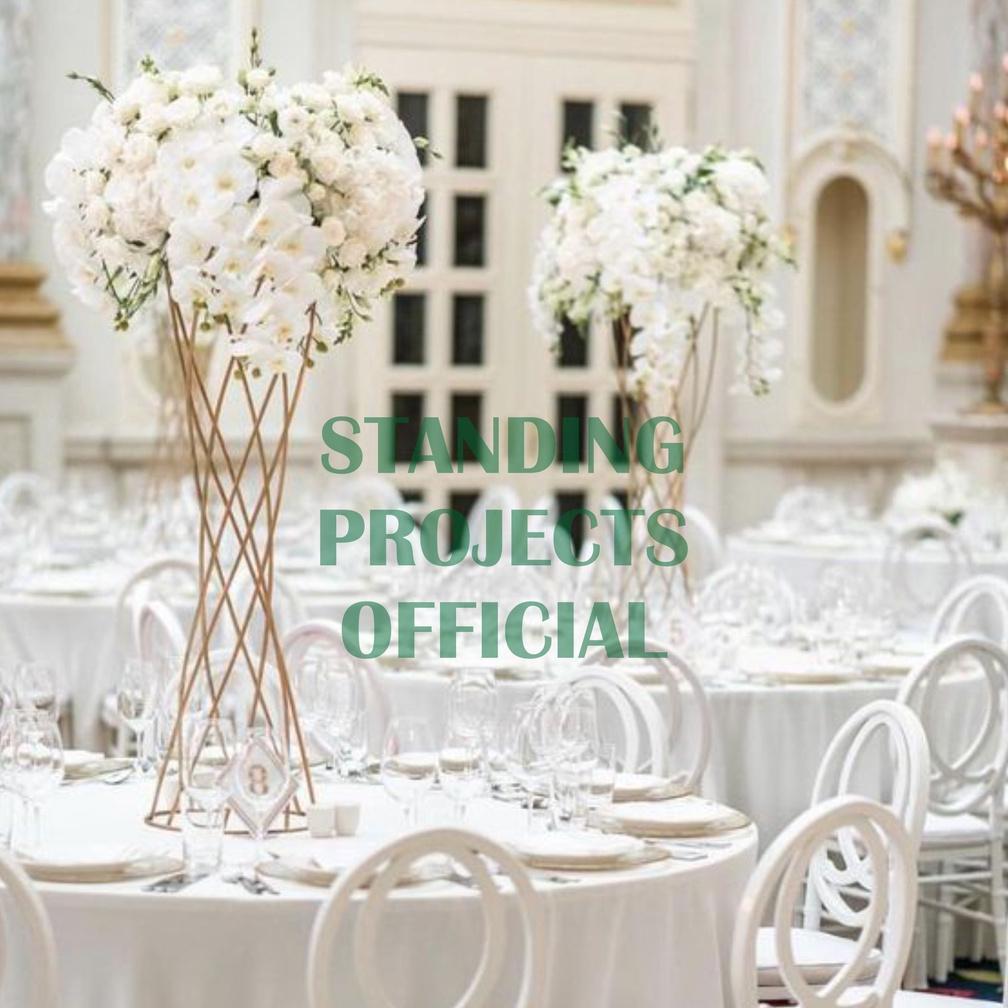 Standing Pot Meja - Standing Pot Bunga - Wadah Pot Besi - Dekorasi Bunga - Hiasan Meja - Bunga - Pot