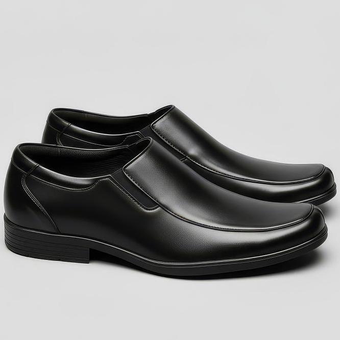 Paulmay Sepatu Formal Pria Milan 78 Shoes Pantofel Hitam Kerja Karet