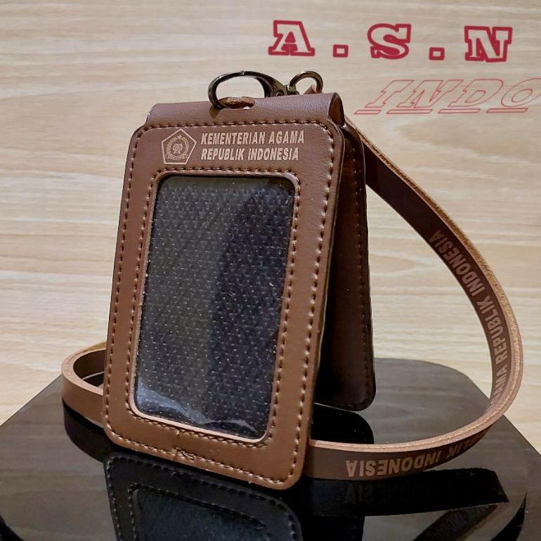 Id Card Kulit Lipat Magnet KEMENAG Id Card Kulit KEMENAG Lipat