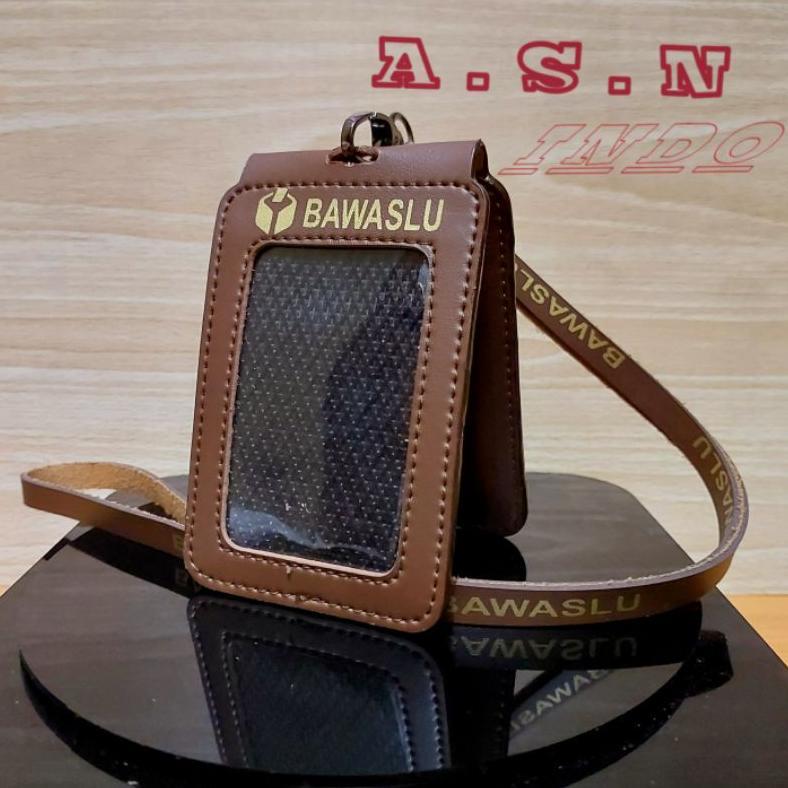 Id Card Kulit Lipat Magnet BAWASLU Id Card Kulit Bawaslu Lipat