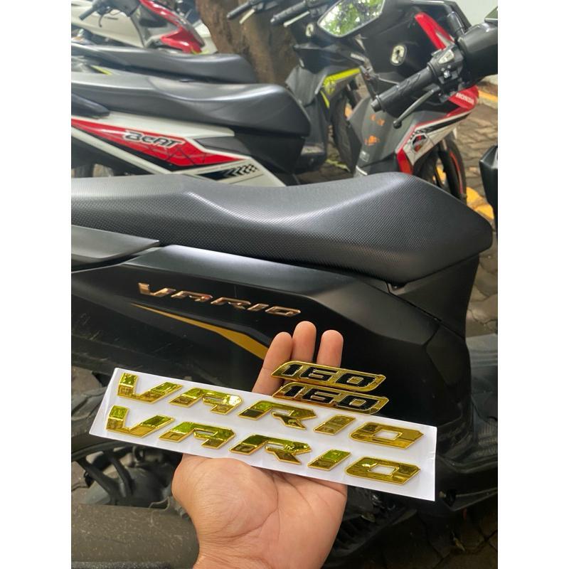 EMBLEM 3D EMBLEM TIMBUL VARIO NEW 160 WARNA SILVER & GOLD NON ORI BEST QUALITY