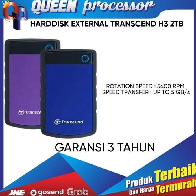 HARDDISK 2TB TRANSCEND H3 EXTERNAL EKSTERNAL HARD DISK HDD