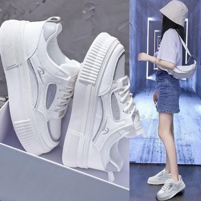 New Sepatu Sneakers Putih Wanita Sepatu Fashion Korea Import/Sepatu Cewek