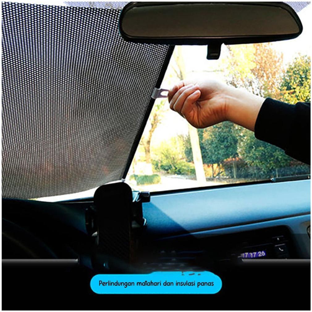 Promo Penutup Kaca Mobil Depan Anti Panas Sunshield Portable Tirai Pelindung Dashboard