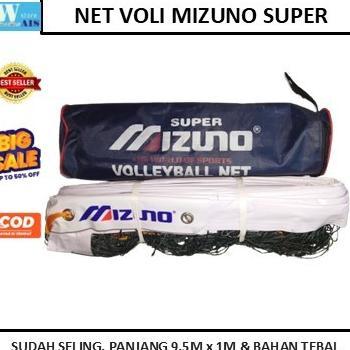 ORIGINAL NET VOLI MIZUNO SUPER VOLY VOLLEY STANDARD LAPANGAN VOLI SLING BAJA BAHAN TEBAL
