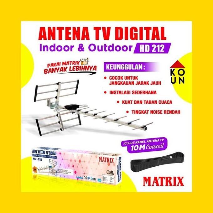 Bestone- ANTENA MATRIX HD212 / HD 212 / HD-212 ANTENA TV DIGITAL + BOOSTER