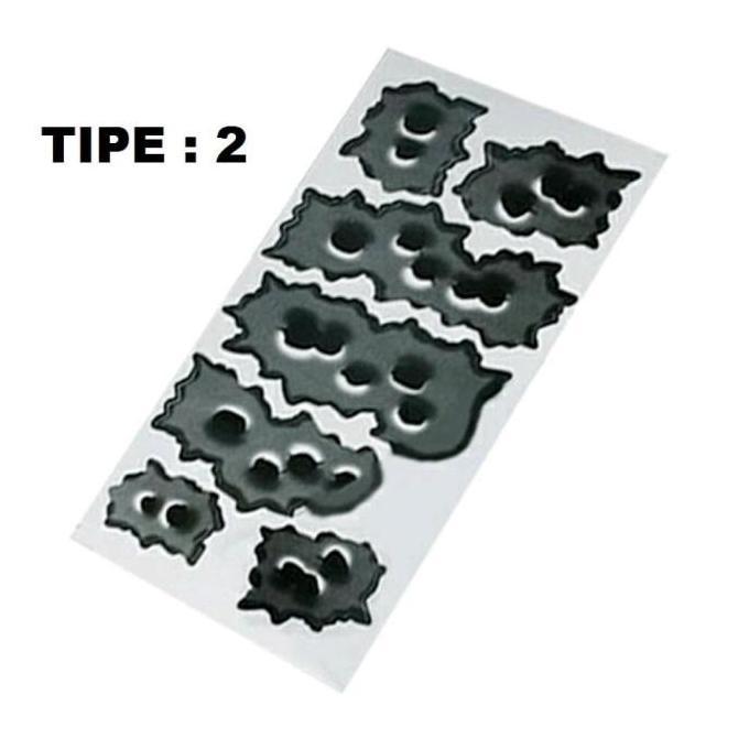 Thebest- STIKER MOBIL 3D LUBANG PELURU