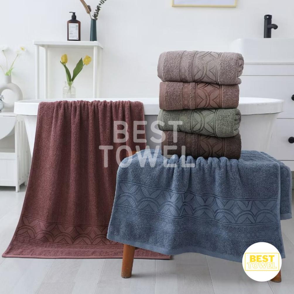 Best Towel Handuk Mandi Dewasa Jumbo 80x160 Motif Katun Dinar Tebal Merek SARANG LEBAH