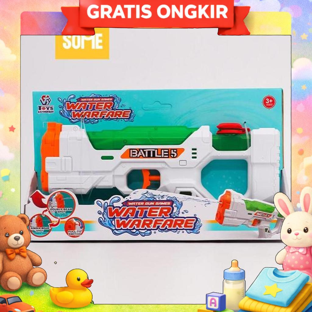 Ohsome Water Soft Gun Mainan Anak Pistol Air Tembakan Dual Water Gun Pistol Air Anak
