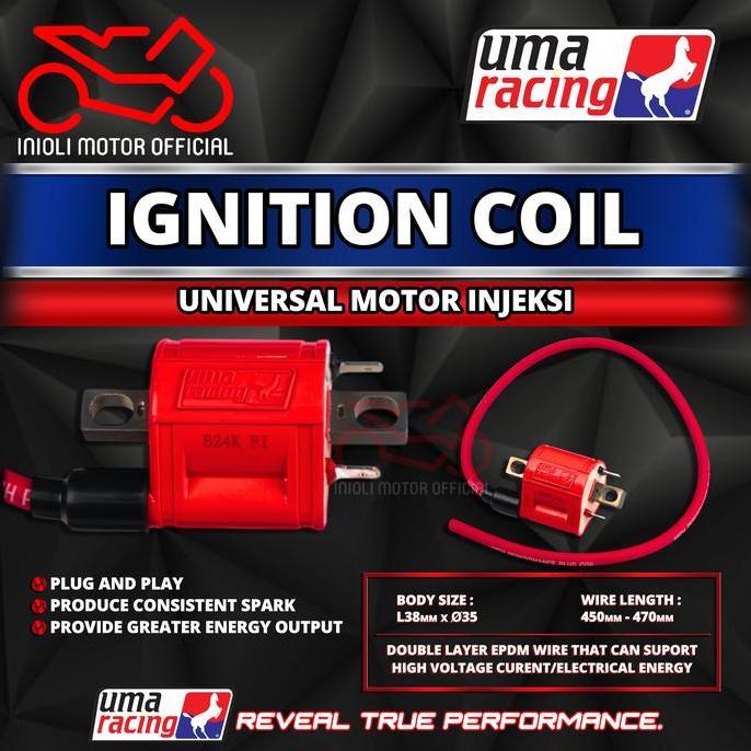 KOIL COIL KUIL UMA RACING MIO SPORTY SMILE CARBU FINO SOUL XEON IGNITION KOIL UNIVERSAL MOTOR KARBUR
