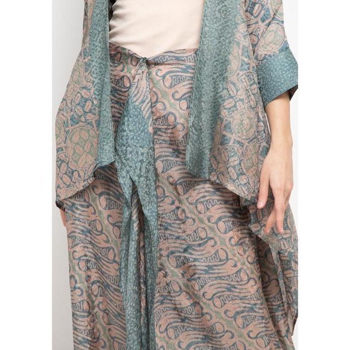 Thebest- Nayara Muslim Batik Set Indira / Baju Kondangan / Pesta / kaftan set / Batik Viscose / Sete