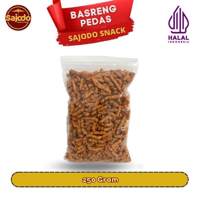 basreng pedas daun Jeruk 250.Grm Sajodo Snack
