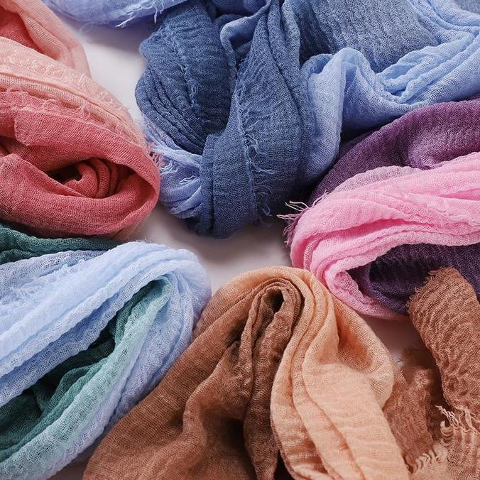 Thebest- SAFIRA Hijab PREMIUM QUALITY PASHMINA OMBRE CRINKLE
