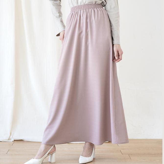 Andari Skirt by Aska Label - Rok maxi wanita dengan kantong dan pinggang full karet