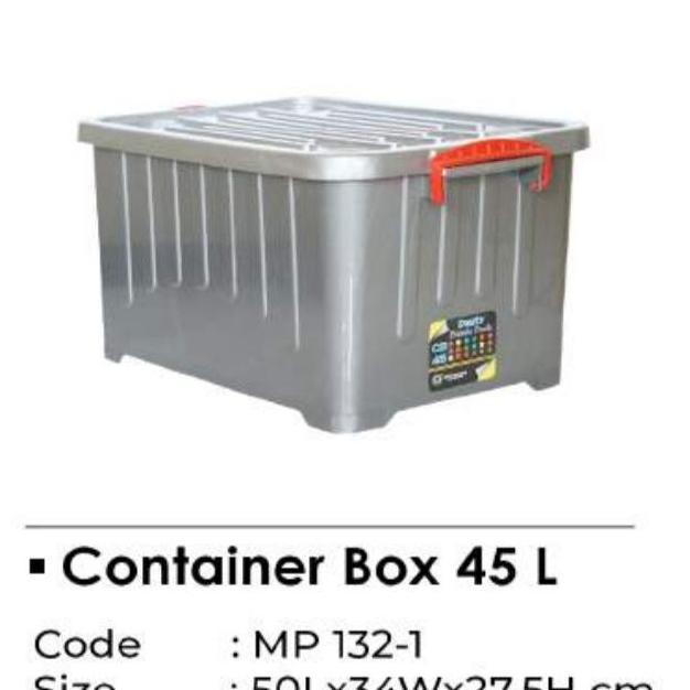 CONTAINER BOX SILVER MKW 45 //60//  Box Container Plastik Dengan Roda / Kontainer BoxTempat Penyimpa