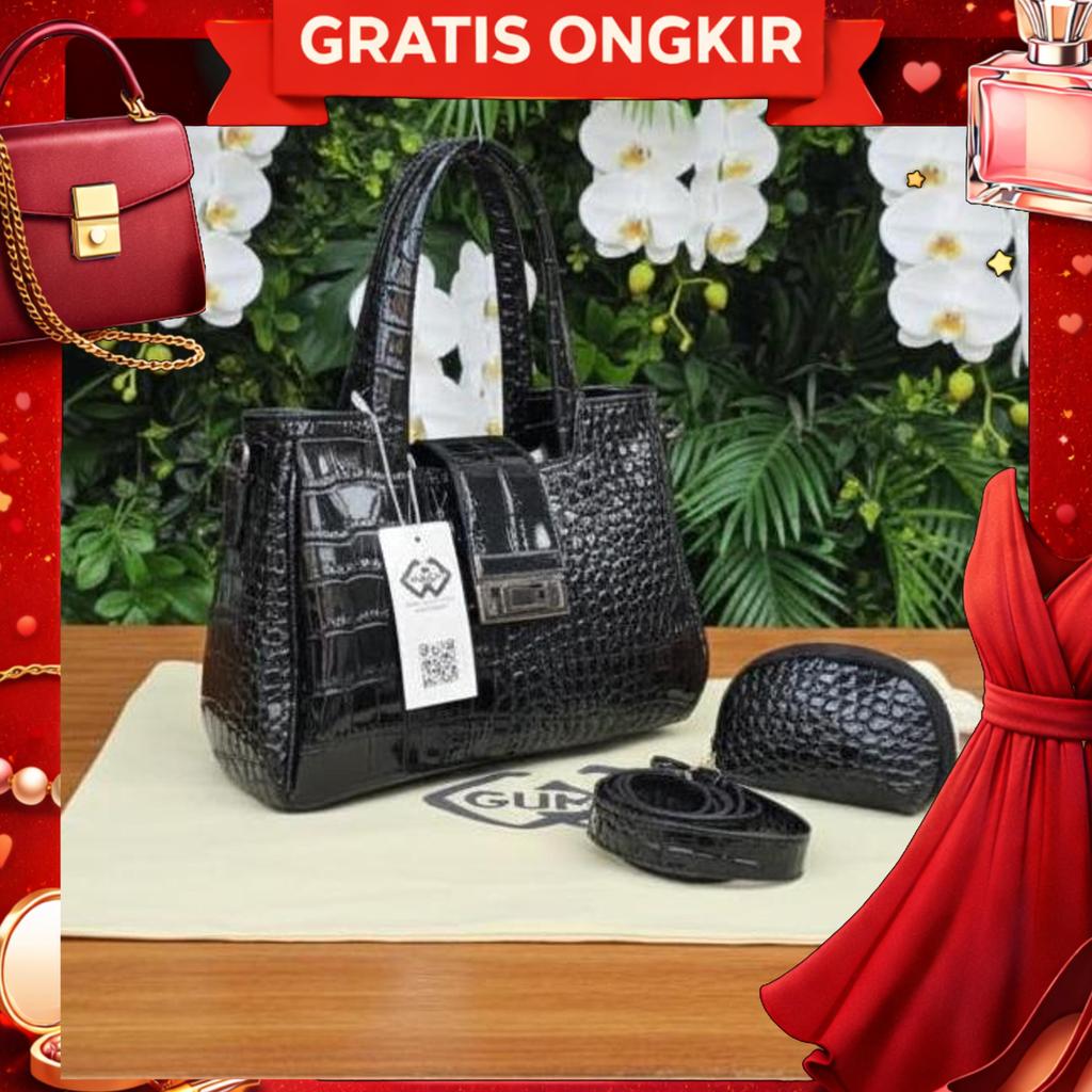 Sam 003 Tas Gunje Selempang Original Dengan Kunci Set & Dompet Kecil