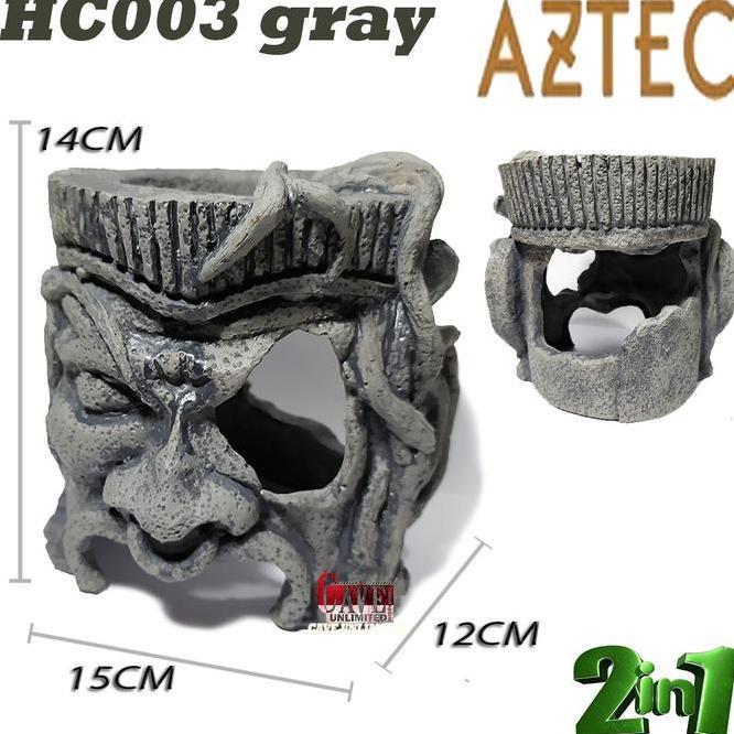 Hiding Cave Place Tempat Sembunyi Hiasan Aquascape Patung Culture Stupa Dekorasi Ornamen Akuarium Ik