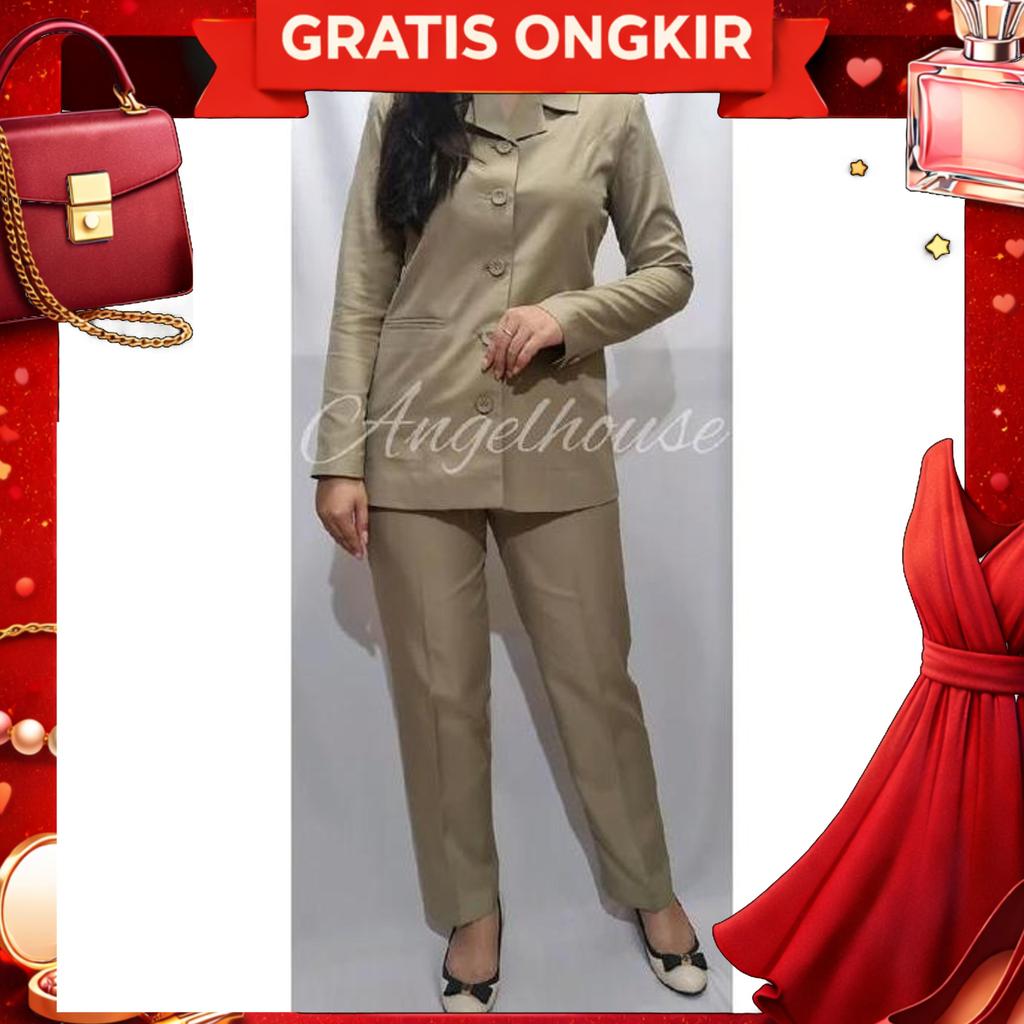 Seragam Pemda Khaki Dki Wanita (Pergubdki)