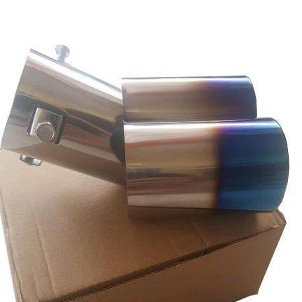 Muffler Cutter Double Knalpot Mobil Modif Racing Dua Lubang Tailpipe