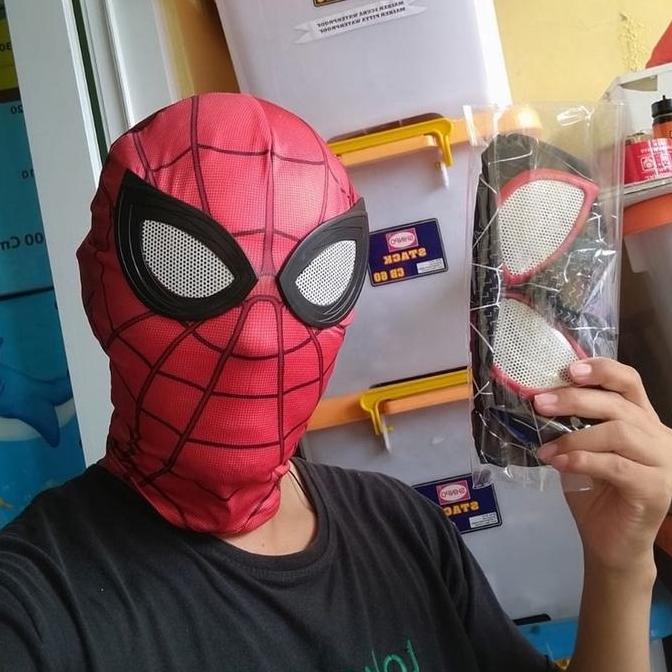 Terpopuler- Halloween Cosplay Peregangan Masker Hood Untuk Anak-Anak Dan Orang Dewasa Spider-Man Ave