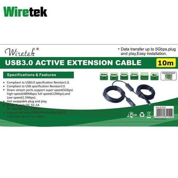 Gaskita- Usb 3.0 Extension Cable 10 Meter Wiretek