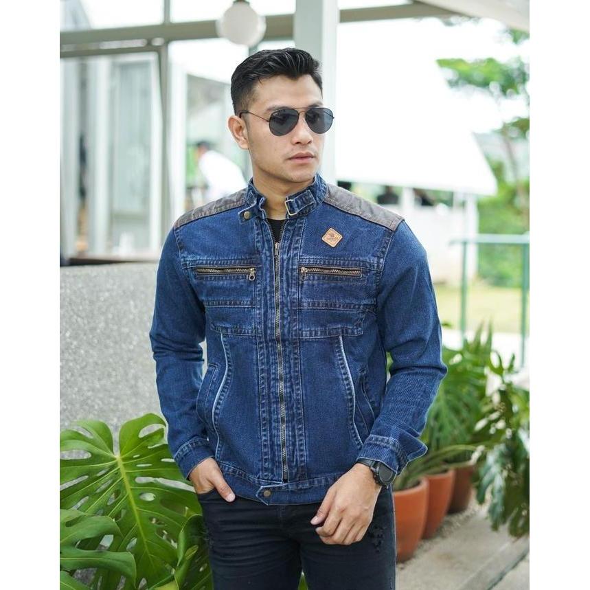 BEST SELLER / PREMIUM Jaket Denim Pria dewasa / Jaket Jeans Kerah / Jeans Denim New Fashion / Jaket 