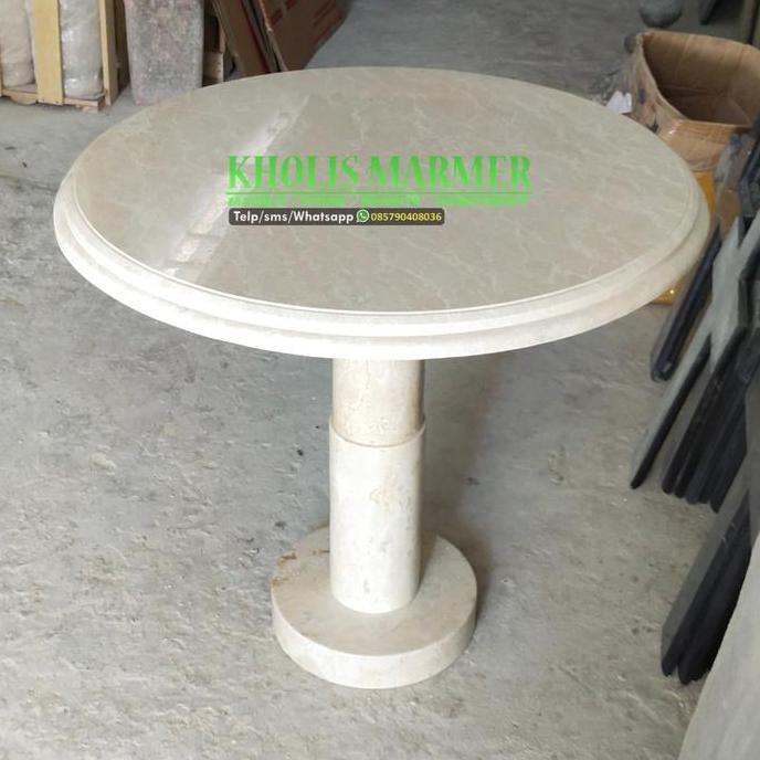 Terlaris Meja Bulat Marmer D 80 Cm