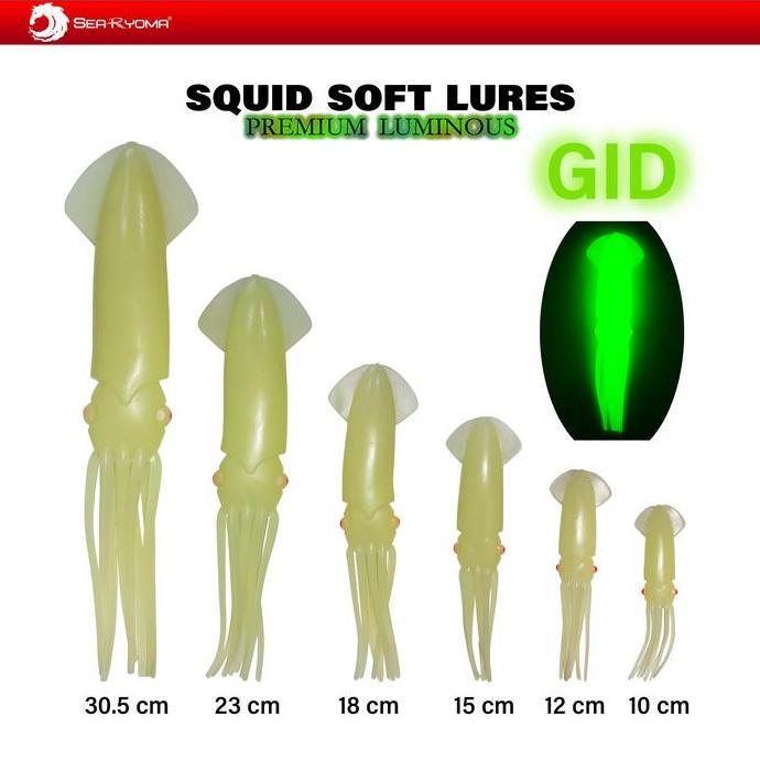 Fhistik- Searyoma Gid Squid Soft Lure / Bait - Cumi Karet - Umpan Layur