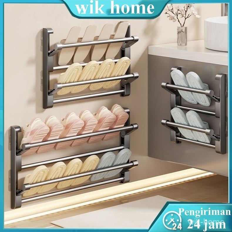 READY [COD]Rak Sepatu Gantung Susun Shoe Rack Holder Tempat Sandal Panci Dapur Dinding Belakang Pint