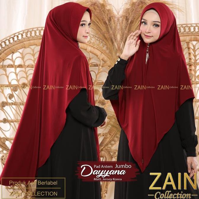 Terpopuler- Dayyana Jumbo Kerudung Khimar Syari Bergo Syari Bahan Jersey Korea