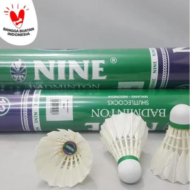 Mintonoi- Termurah - Cock - Kok - Shuttlecock Nine Hijau Original Bulu Tebal