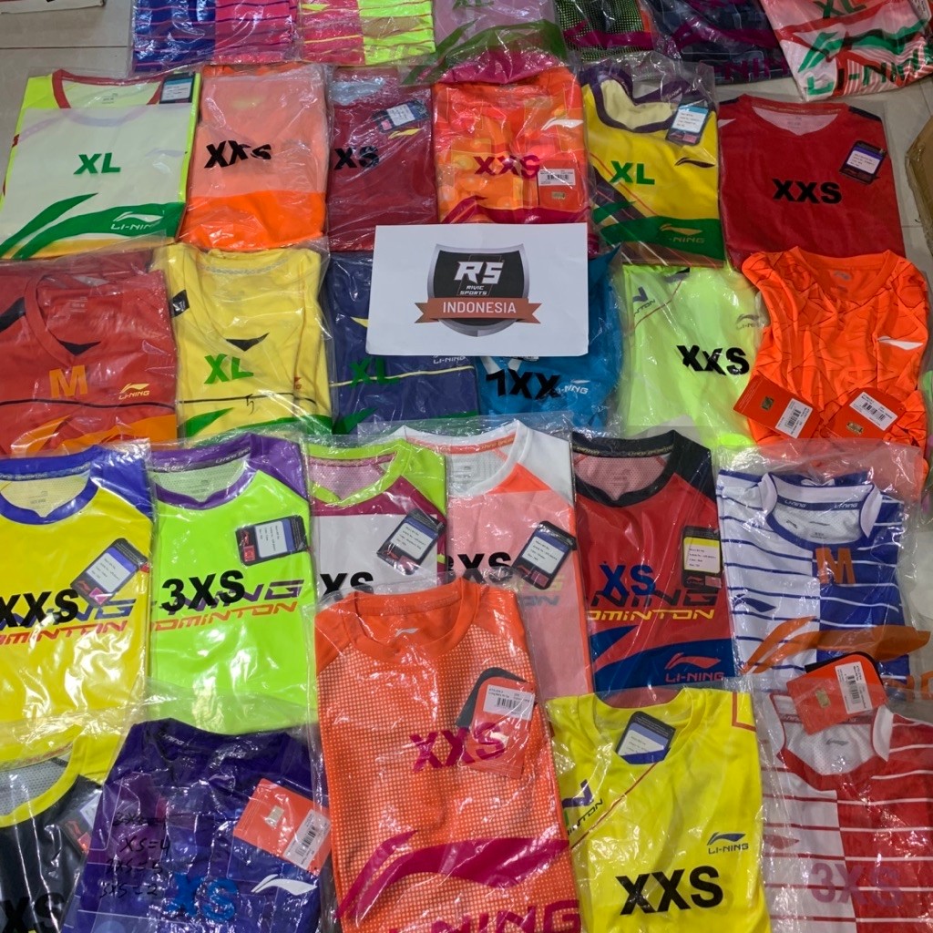 Baju Kaos / Jersey LINING ORIGINAL BADMINTON ORIGINAL  JUAL OBRAL MURAH CUCI GUDANG HABISIN STOK TUR
