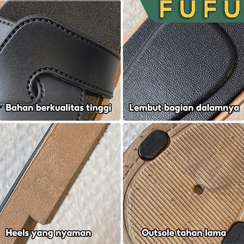 PROMO` FUFU sendal slop/sandal rumah / sandal wedges baru /Sandal Wanita /Fashion Korea Import Real 