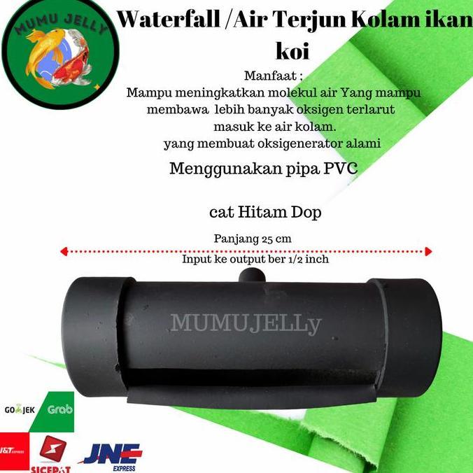 Blebeb- Waterfall Kolam Koi Air Terjun Kolam Koi Pancuran Kolam Koi 25 Cm