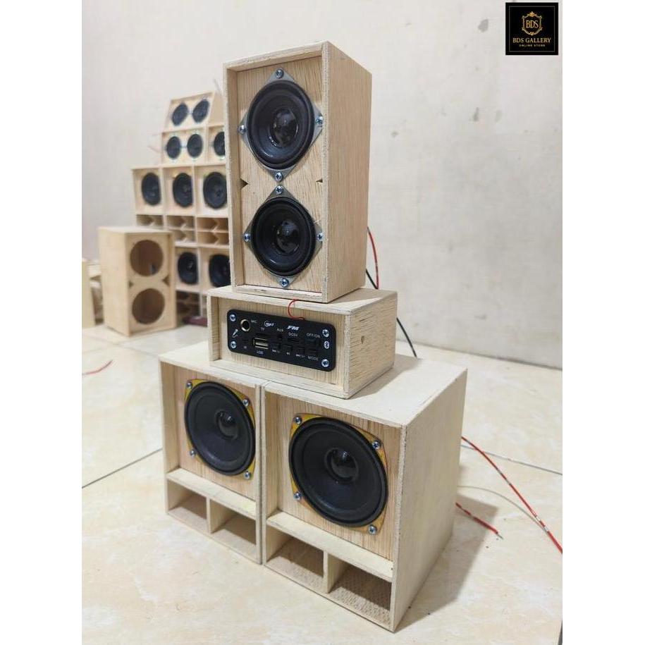Miniatur Sound System Full Set CBS 3 Inch Speakers dengan 2 Box Subwoofer 3" & 1 Box Line Array 2" A