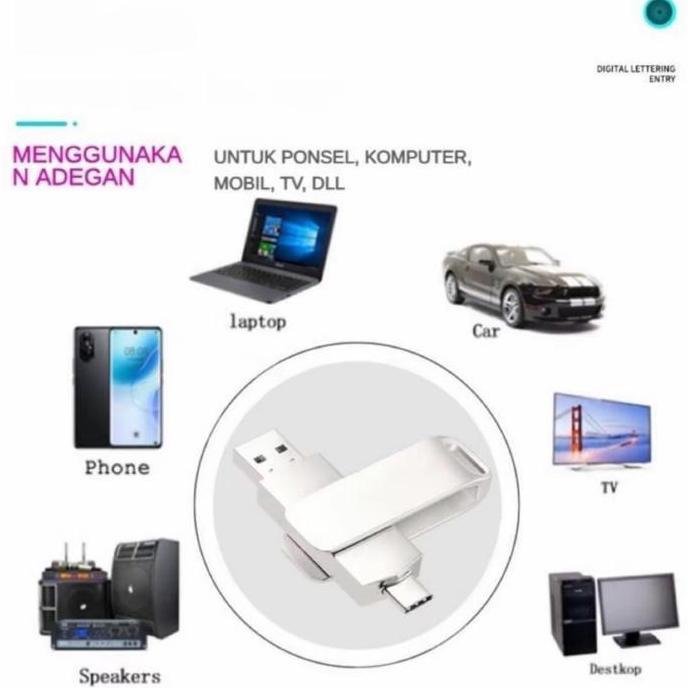 Flashdisk type c 1TB black /otg storage penyimpanan usb lagu