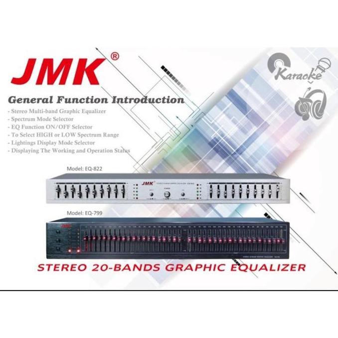 Bestone- EQUALIZER EQ DOUBLE 20 BANDS GRAHIC JMK EQ822 / EQ799