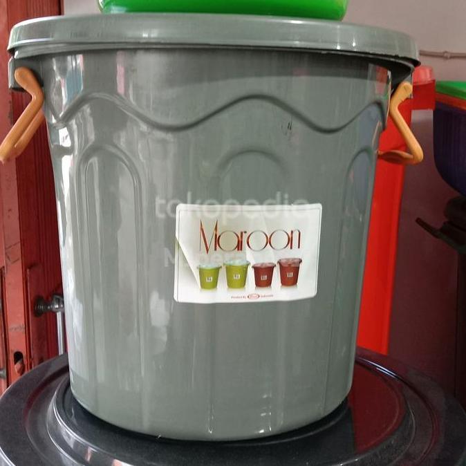 Ember Plastik Tutup 30 Liter Maroon