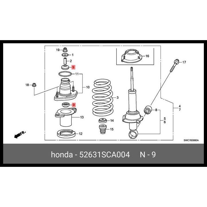 TERMURAH SUPPORT KARET SUPORT SHOCK CRV GEN3 GEN4 2007-2017 ORIGINAL 