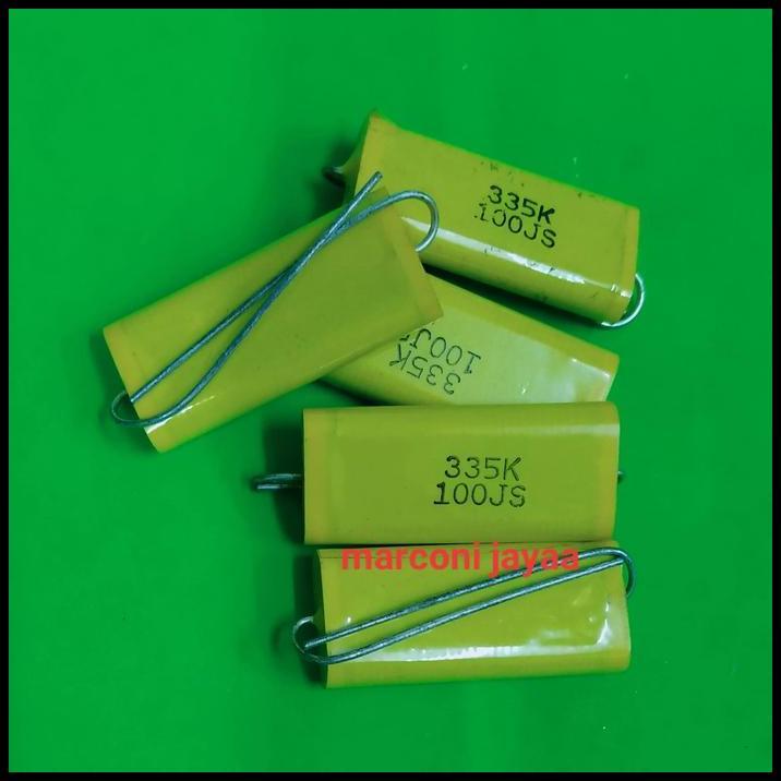 DISKON KAPASITOR 335K 100VOLT AXIAL 