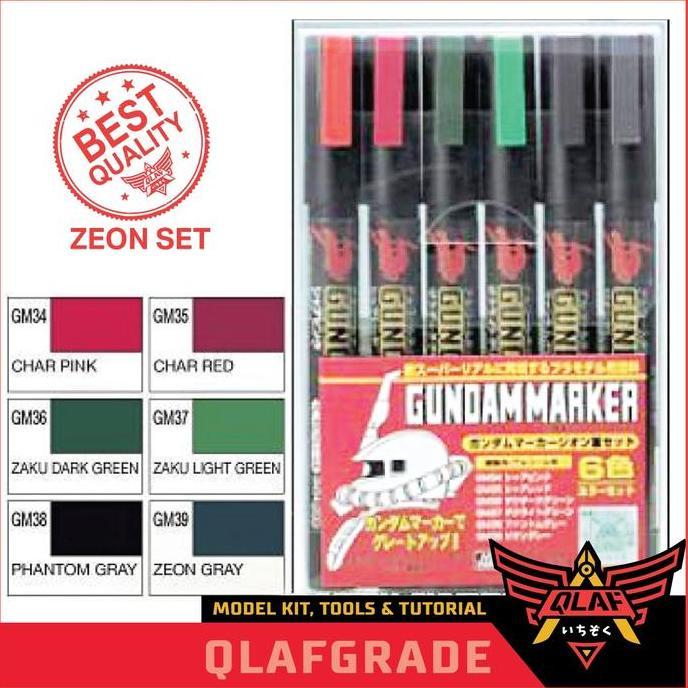 HOT SALE GUNDAM MARKER - ZEON MARKER SET