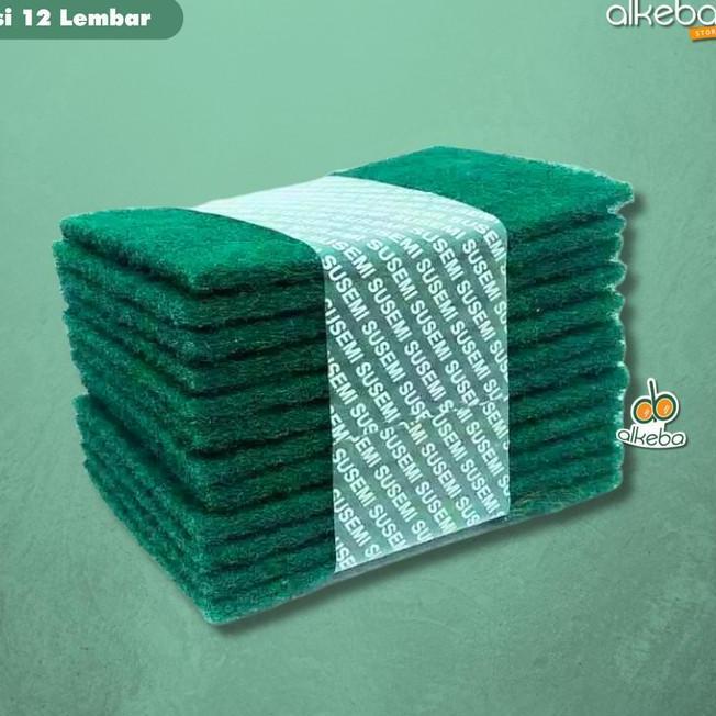 Sabut Hijau Susemi Isi 12 Lembar Tapas Alat Bantu Pembersih Serbaguna